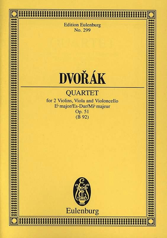 Quatuor à Cordes en Mib Majeur Op. 51 - DVORAK - Partition
