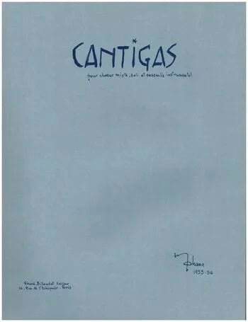 Cantigas - Score - Maurice Ohana - Partition - Grand format