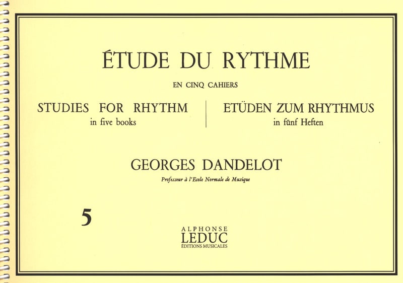 Etude du Rythme Volume 5 DANDELOT Partition Solfèges