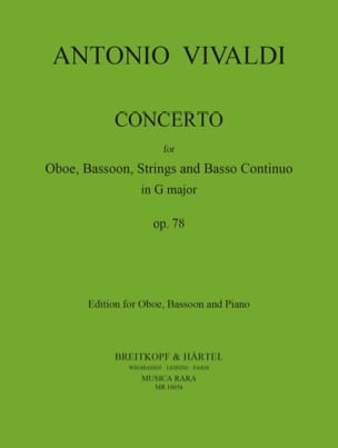 Concerto in G Major RV 545 - Oboe bassoon piano - VIVALDI - Partition