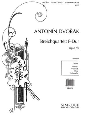 Streichquartet in F-Dur op. 96 - Stimmen DVORAK Partition Quatuors