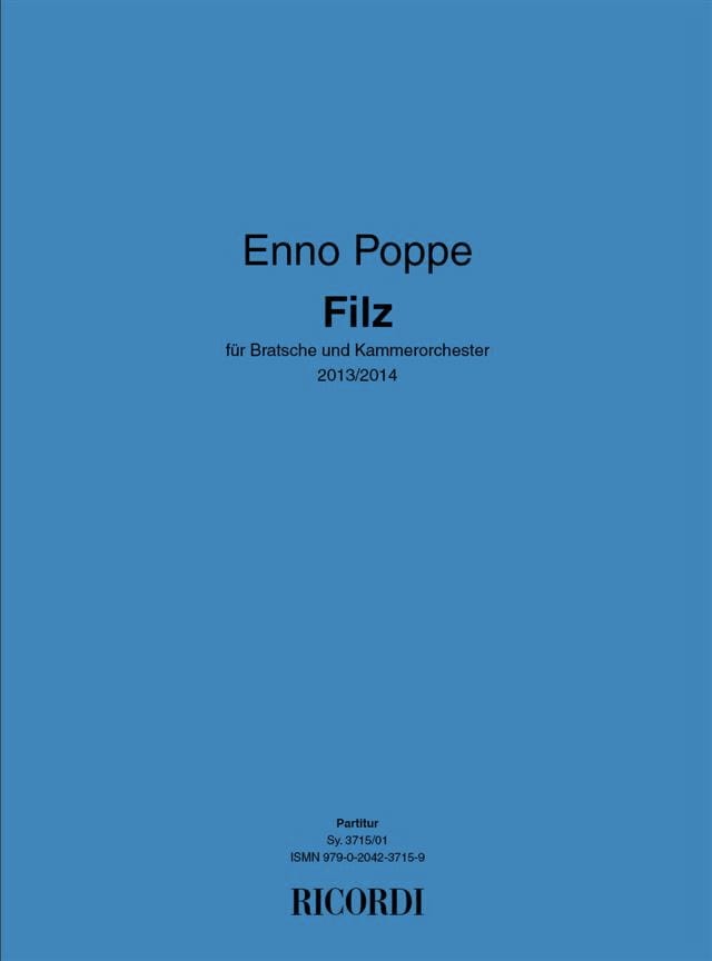 Filz Enno Poppe Partition Grand format