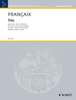Trio à cordes 1933 - Conducteur FRANÇAIX Partition Grand format
