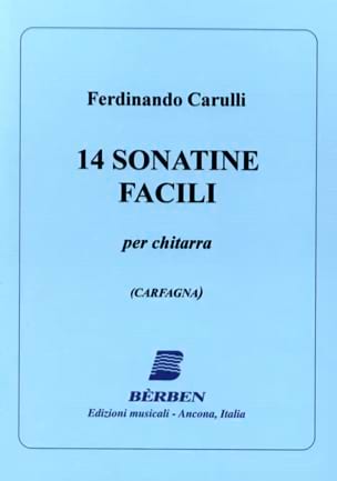 14 Sonatine Facili Ferdinando Carulli Partition Guitare