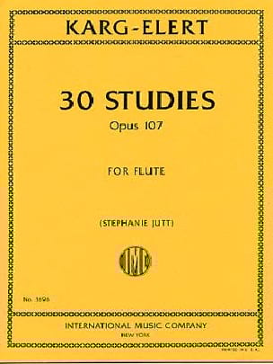 30 Studies, opus 107 - Flute - Sigfrid Karg-Elert - Partition