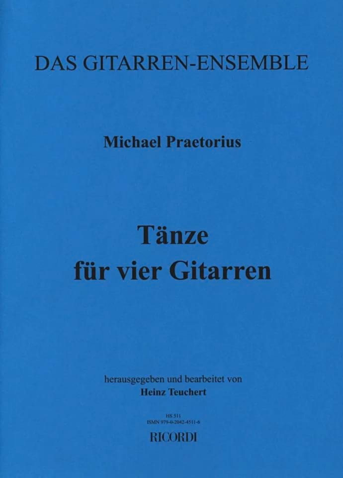 TAENZE AUS TERPSICHORE Praetorius Michael Partition Guitare