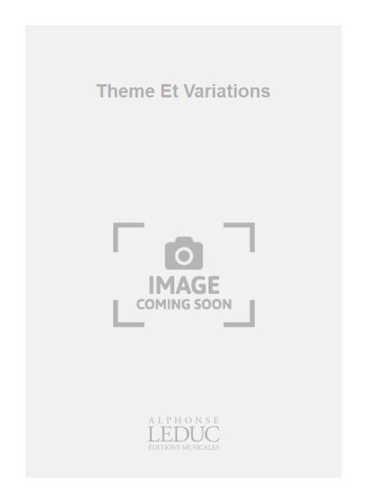 Thème et variations Alain Weber Partition Violon