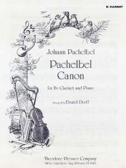 Canon - Clarinette et Piano PACHELBEL Partition Clarinette