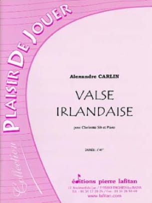 Valse Irlandaise Alexandre Carlin Partition Clarinette