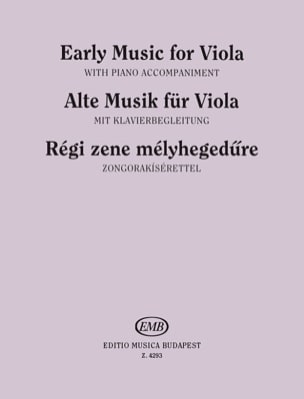 Early music for Viola Ferenc Brodszky Partition Alto