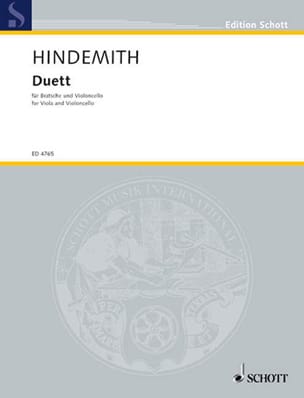 Duett - Viola und Violoncello HINDEMITH Partition Duos