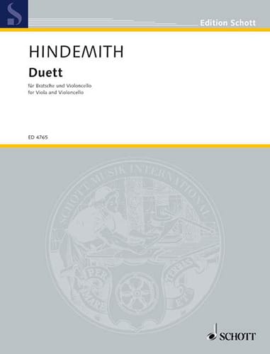 Duett - Viola und Violoncello HINDEMITH Partition Duos