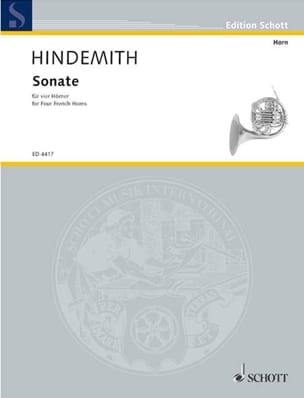 Feuillez l'ouvrage Sonate für 4 Hörner - Partitur - HINDEMITH - Partition - Grand format