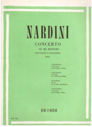 Concerto Violon mi mineur Pietro Nardini Partition Violon
