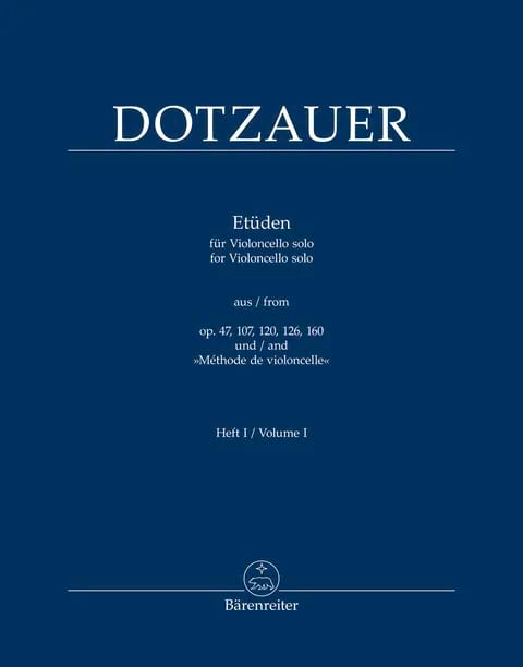 Etudes pour Violoncelle seul Friedrich Dotzauer Partition Violoncelle