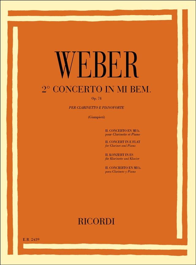 Concerto Clarinette n° 2 mib majeur op. 74 - Carl Maria von Weber