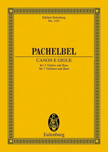 Canon et Gigue PACHELBEL Partition Petit format