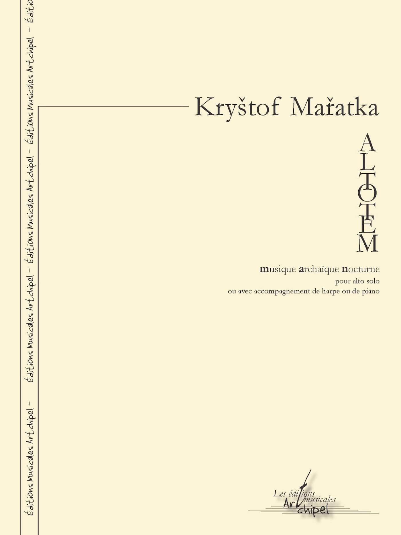 Altotem Krystof Maratka Partition Alto