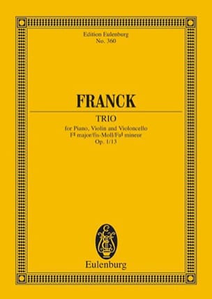 Trio - Opus 1 N°1 - Score FRANCK Partition Petit format