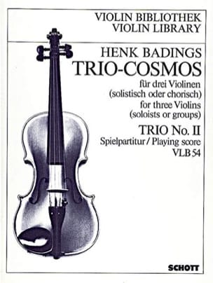 Trio Cosmos n° 2 Henk Badings Partition Violon