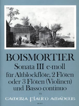 Sonata Nr. 3 e-moll - Altblockflöte 2 Flöten u. BC - BOISMORTIER