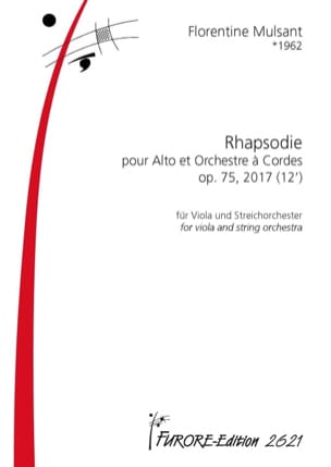 Rhapsodie, opus 75 Florentine Mulsant Partition Grand format