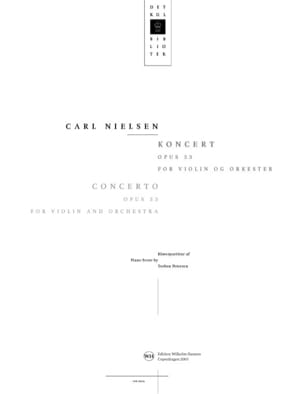 Concerto pour Violon op. 33 - Violon piano NIELSEN Partition Violon