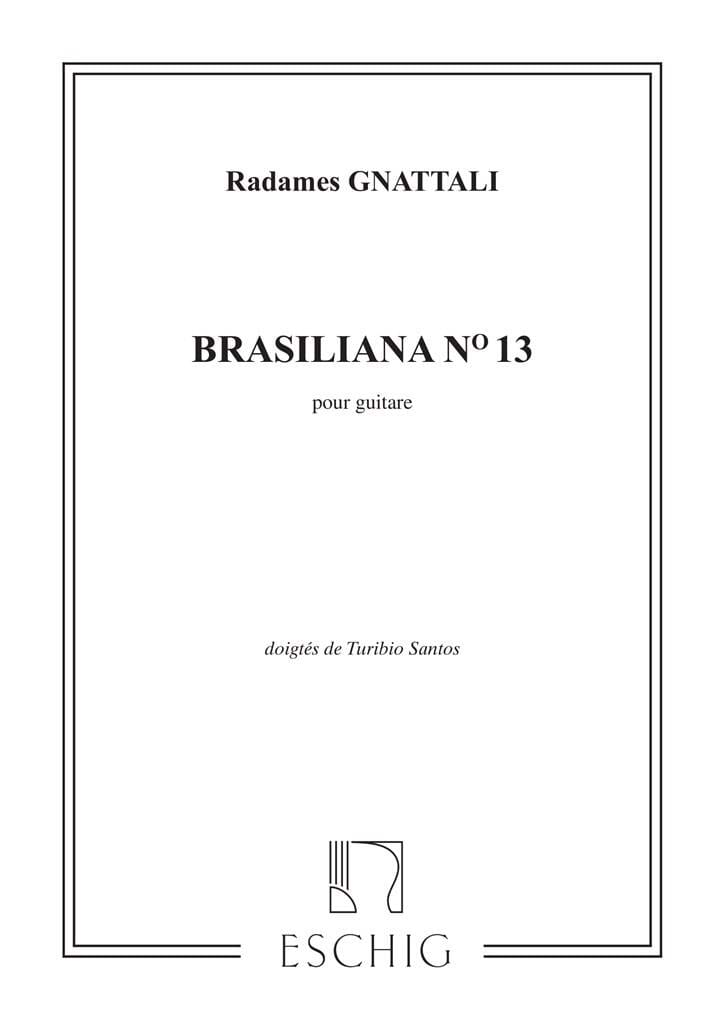 Brasiliana N° 13 Santos Radamès Gnattali Partition Guitare