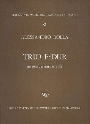 Trio En Fa Maj. Alessandro Rolla Partition