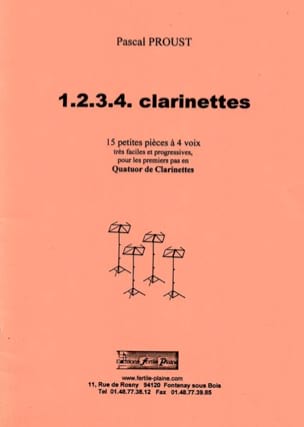 1, 2, 3, 4 clarinettes Pascal Proust Partition Clarinette