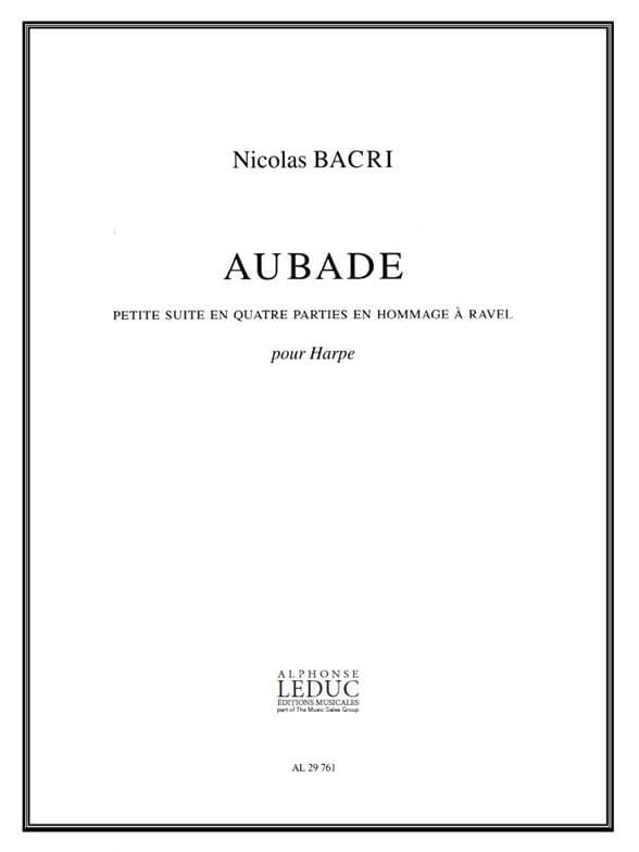 Aubade - Nicolas Bacri - Partition