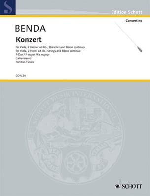 Viola-Konzert F-Dur Georg Benda Partition Grand format