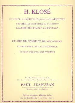 Etudes de genre et de mécanisme Hyacinthe Klosé Partition Clarinette