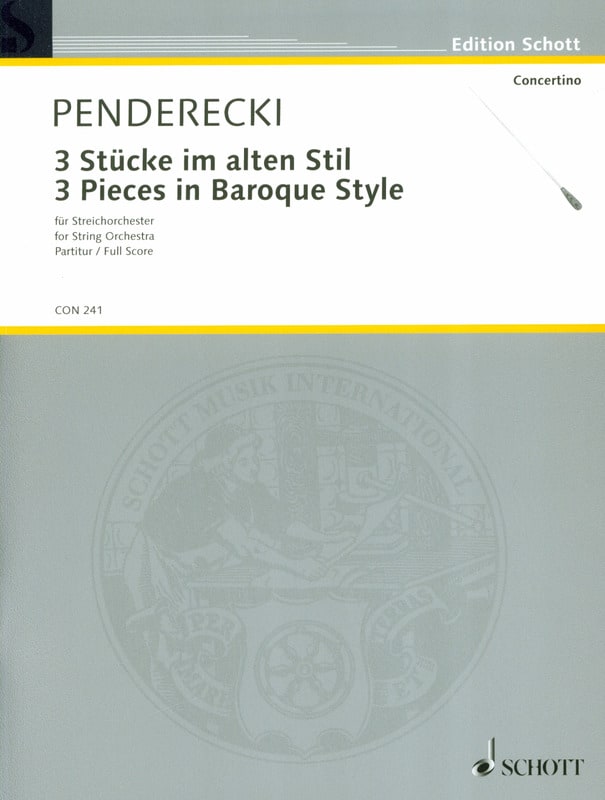 3 Stücke im alten Stil 1963 - Partitur - PENDERECKI - Partition