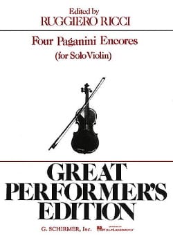 4 Paganini Encores PAGANINI Partition Violon
