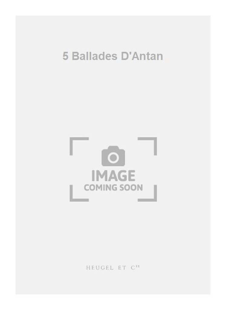 5 Ballades d'antan pour guitare Jean-Jacques Werner Partition Guitare