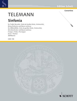 Feuillez l'ouvrage Sinfonia F-Dur - Partitur - TELEMANN - Partition - Grand format