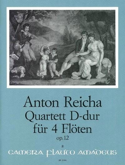 Quartett D-Dur op. 12 - 4 Flöten REICHA Partition Flûte traversière