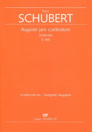 Auguste jam coelestium D. 488 - Partitur - SCHUBERT - Partition