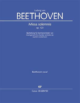 Missa Solemnis, op. 123 BEETHOVEN Partition Grand format