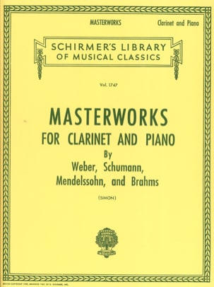 Masterworks for Clarinet and piano Partition Clarinette