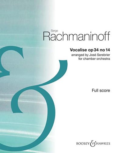 Vocalise Op.34 N°14 RACHMANINOV Partition Grand format