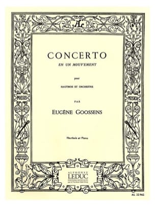 Concerto en un mouvement Eugène Goossens Partition Hautbois