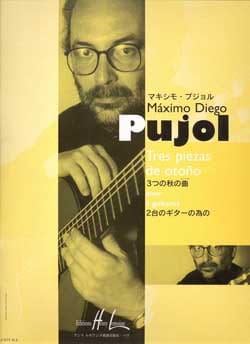 Tres Piezas de Otono Maximo Diego Pujol Partition Guitare