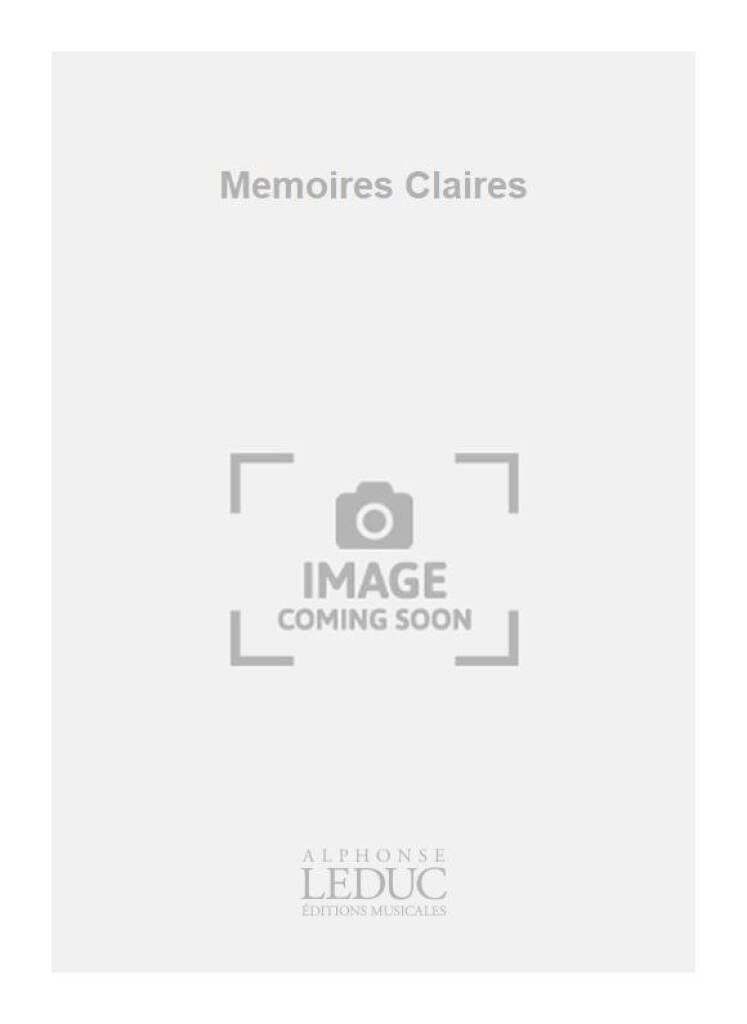 Memoires claires Georges Pélétsis Partition Violon
