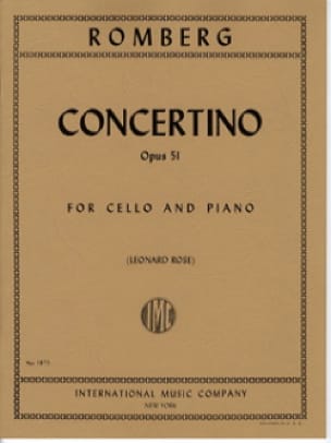 Concertino n°3 op. 51 ROMBERG Partition Violoncelle