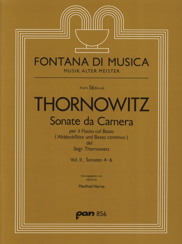 Sonata da Camera Bd. 2, Sonaten 4-6 Thornowitz Henry Partition