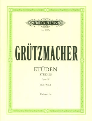 24 Etüden op. 38 - Heft 1 Friedrich Grützmacher Partition Violoncelle
