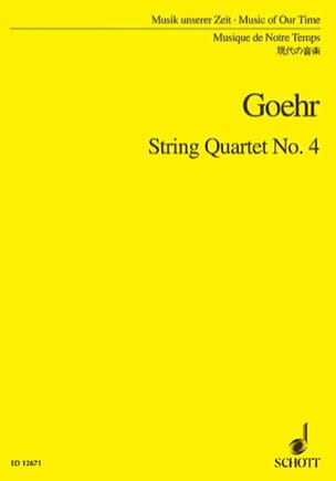 String quartet n° 4 - Score Alexander Goehr Partition Grand format
