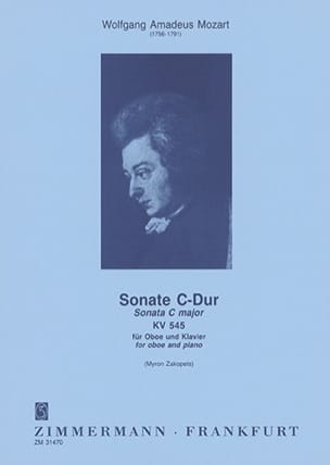 Sonate C-Dur Kv 545 MOZART Partition Hautbois